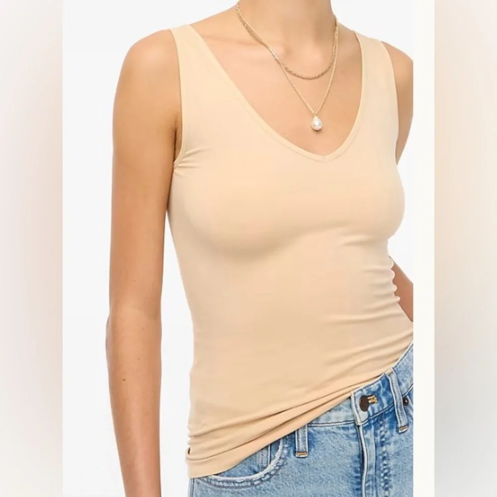 J. Crew Cream Layering Tank Top Scoop Neck Women’s Size XXL